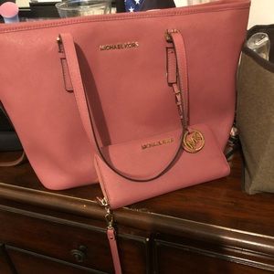 Michael Kors jet set tote and wallet